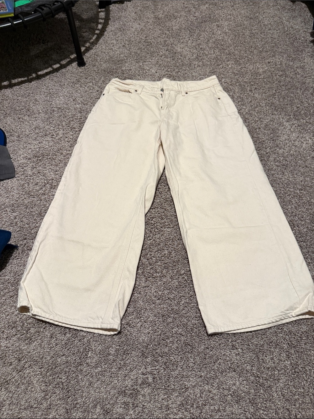 Old Navy Wide-Leg Cream Jeans for Women